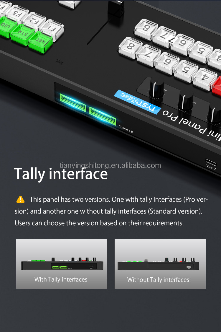 TYSTVideo Recording and Broadcasting Control Panel Vmix Mini Directing Switch Keyboard