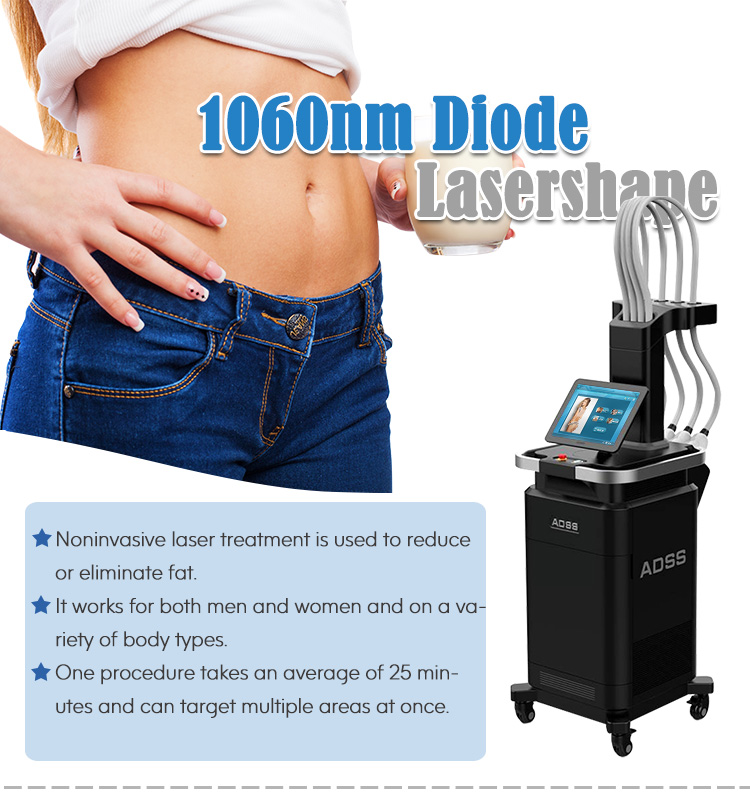 1060nm Cryolipolysis Slimming Machine 4 Handles Diode Laser Slimming Machine
