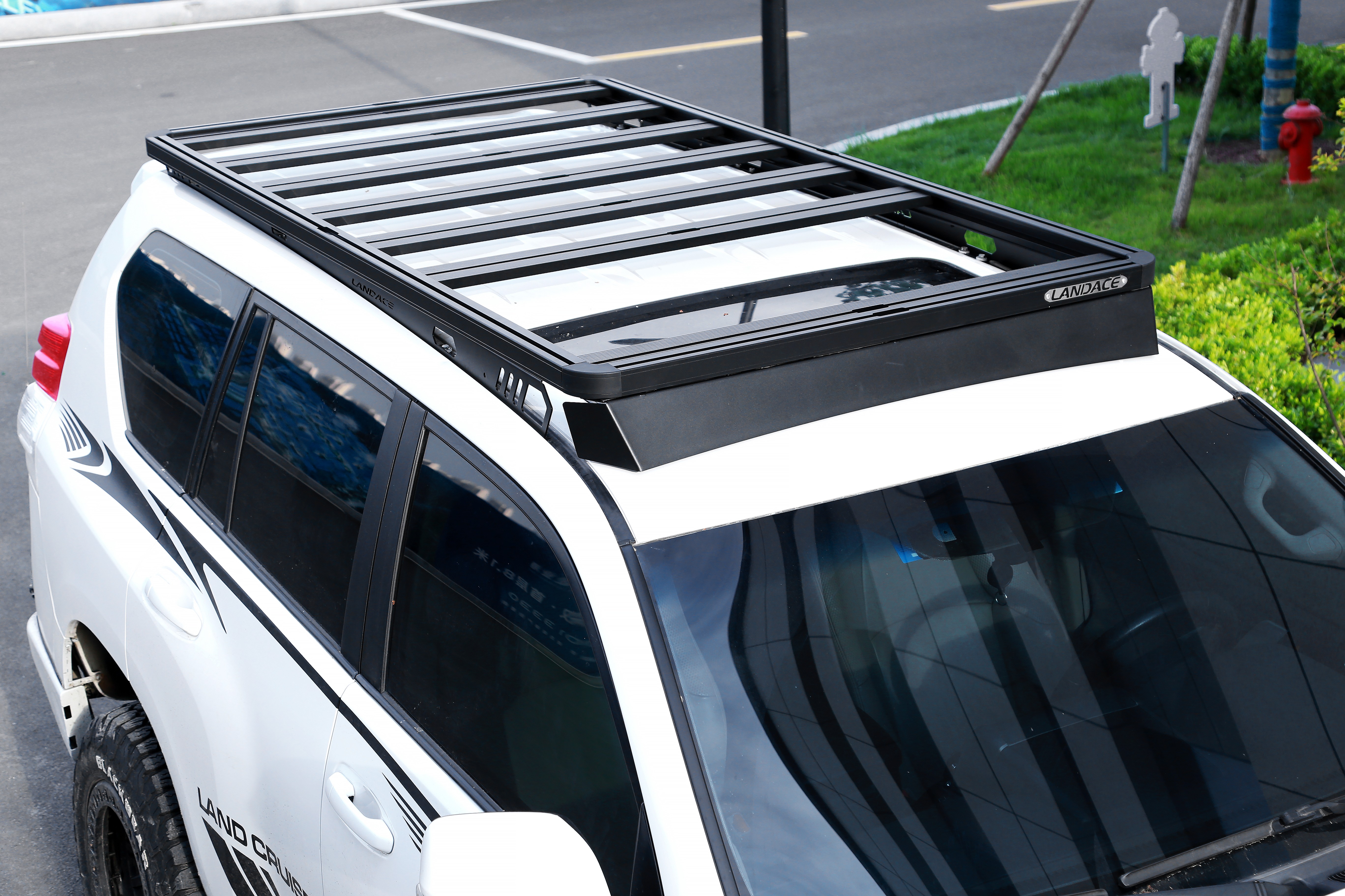 BLACK Powder Coated Off Road Car Roof Racks for Toyota Prado LC 150 Aluminum