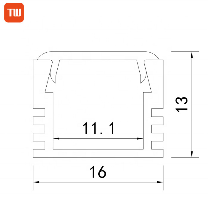 Surface Mounted Lighting Led Aluminum Profile Housing Decorative