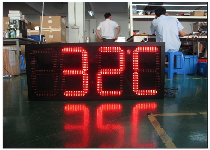 High Brightness 7 segmen led gas price signs with wireless IR remote control , long Life span