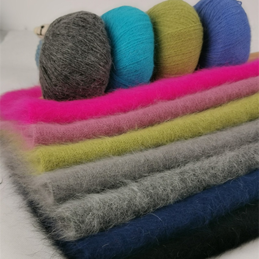 Fluffy Angora Rabbit Hair Yarn 1/7NM Soft 30% Polyamides 70%