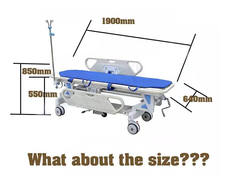 Patient transportation stretcher trolley with height adjustable good price medical equipment