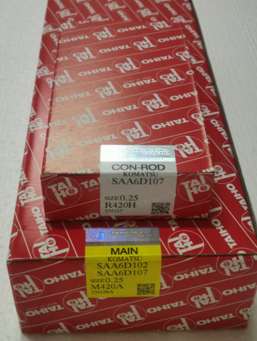6D102 6D107 Main Bearing TAIHO M420A R420H Polishing High Tolerance