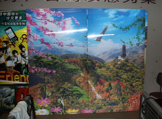 UV flatbed printer or inkjet printer large size 3d poster large format lenticular advertising poster 3d flip printing