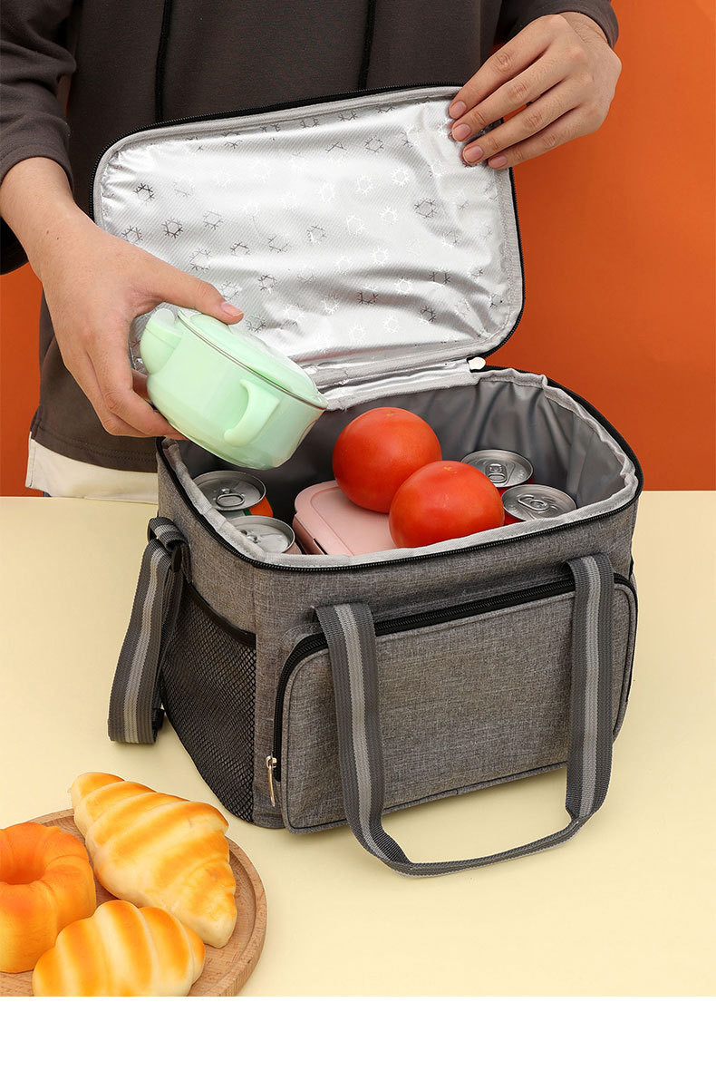 Thermal Cooler Insulation Bags For Picnic 15L Big Capacity Grey