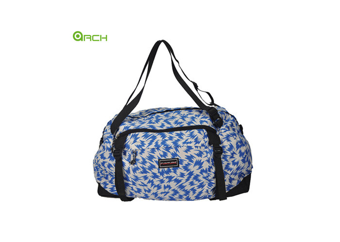 600D Printing Structured Travel Durable Duffle Bag with double Nylon Zip