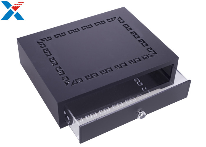 Custom Acrylic Display Case Desktop Storage Box With Drawer Hotel Hollow Pattern Toothpaste Brush Comb Box