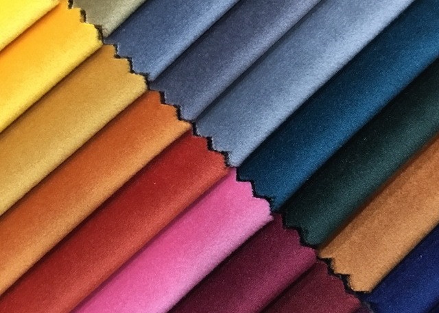 Print Solid Sofa Holland Velvet Fabric 300gsm Embossed Velvet Upholstery