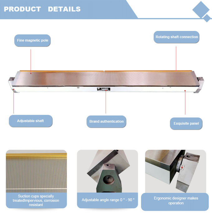 CE ISO 10*17.5cm Rotary Magnetic Chuck Industrial