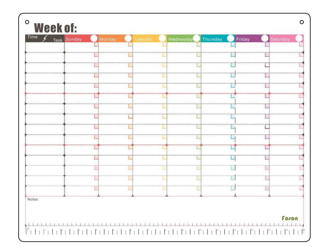 Personalised Horizontal Magnetic Fridge Calendar Monthly Notepad