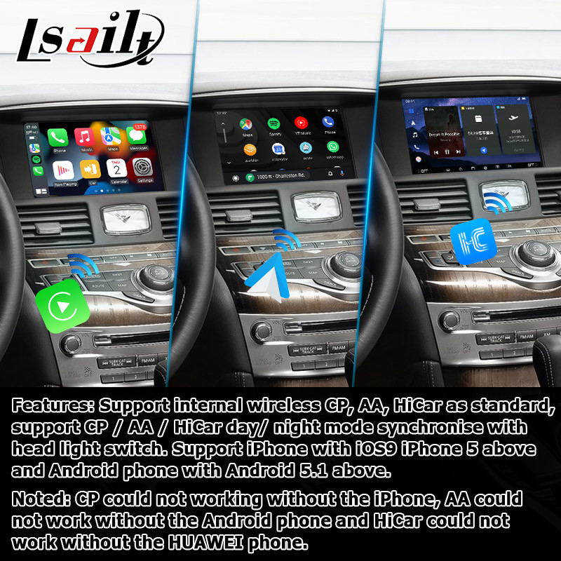 Android 13 8+128 Carplay video Interface For Infiniti Q70 / M35 M37 Fuga Support Youtube