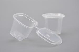 China 25m lClear Plastic Chutney Cups with Lids / Sauce Pots Re-usable Sauce Containers on sale