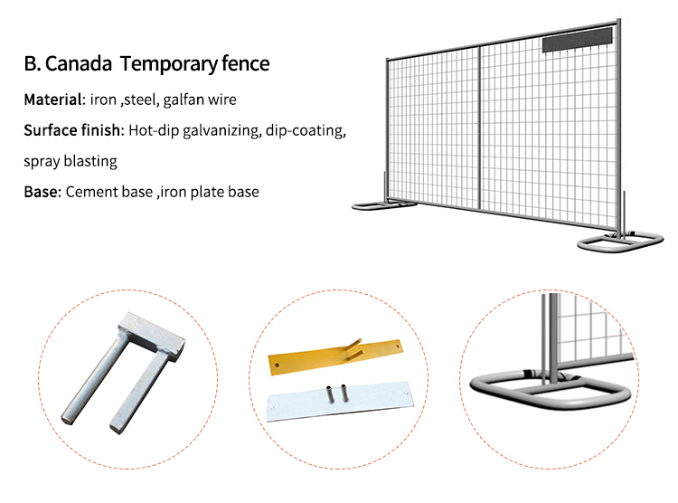 Top sale Canada PVC portable garden temporary Fence panel