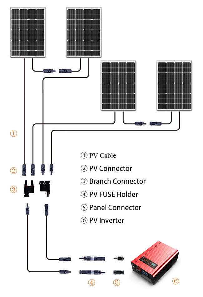 Solar PV Connector Electrical Power Accessories MC4 Connector Copper Sheet Terminal