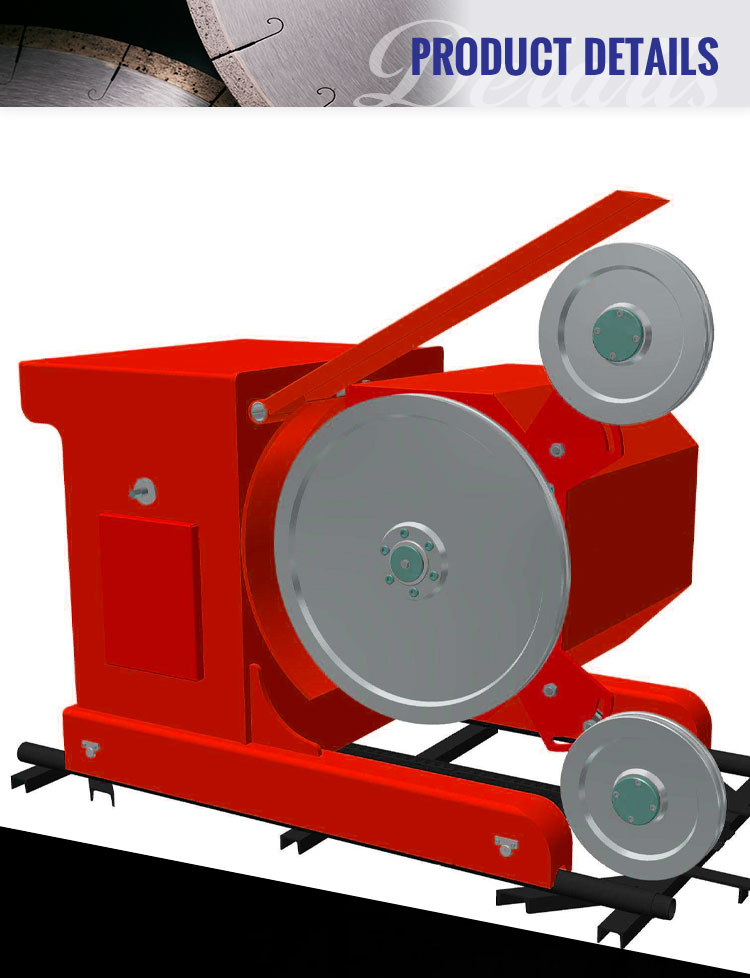 Water Consumption 3-5m3/h Diamond Wire Saw Machine for Granite Marble Stone Quarrying