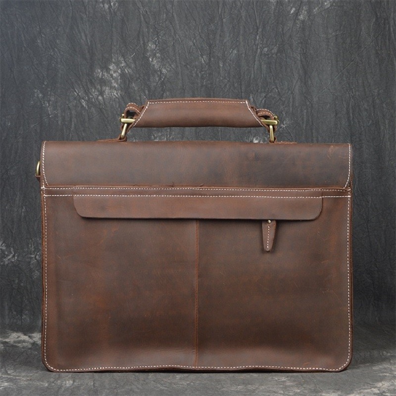 Laptop Leather Briefcase For 17 Inch Laptop