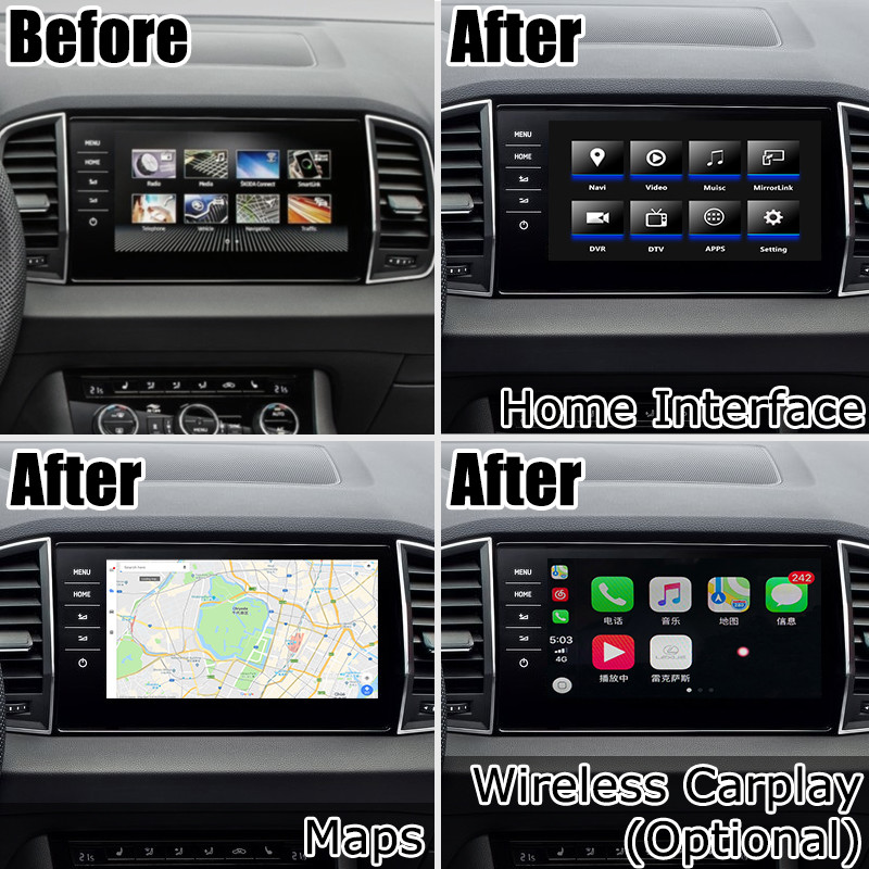 Skoda Karoq GPS Navigation Box 6.0 / 7.1 / 8.0 Upgrade Android Operation System