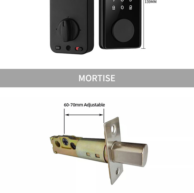 Fingerprint Deadbolt Door Lock High Security Biometric Password Unlock Smartphone Remote Control Access