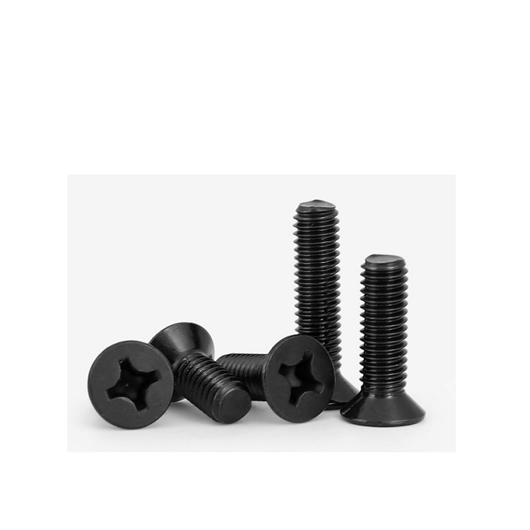 Flat Head Black Zinc Cross Machine Screws DIN965 with ISO9001 2015 Certification