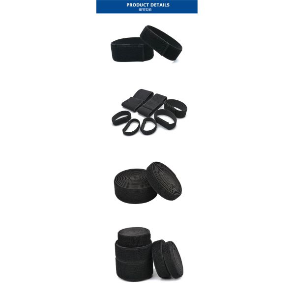 Non Fuzz Elastic Hook And Loop Nylon 180mm Sewing Hook And Loop Scratch Resistant