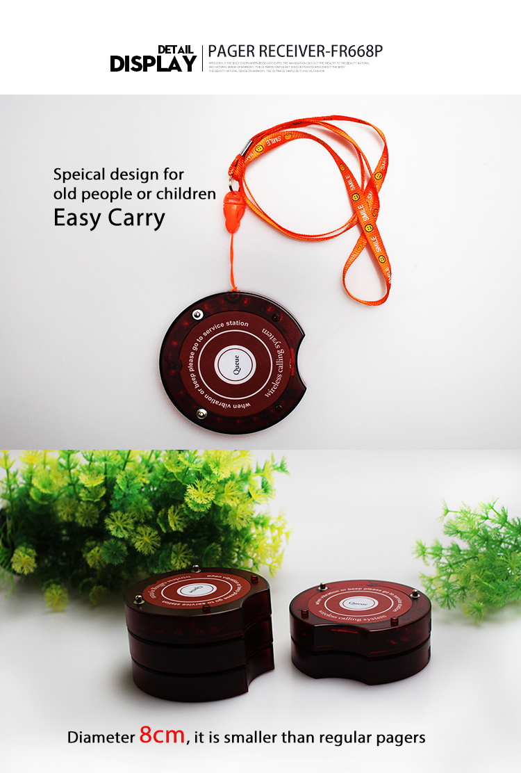 Facilitates the organization and delivery of orders nontraditional sales establishments with vibrate sound flash for restaurant