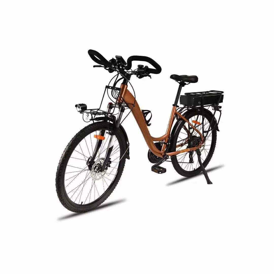 Lithium Battery 700C Electric City Bike 24 Speed 250W Low Step Through Electric Bike