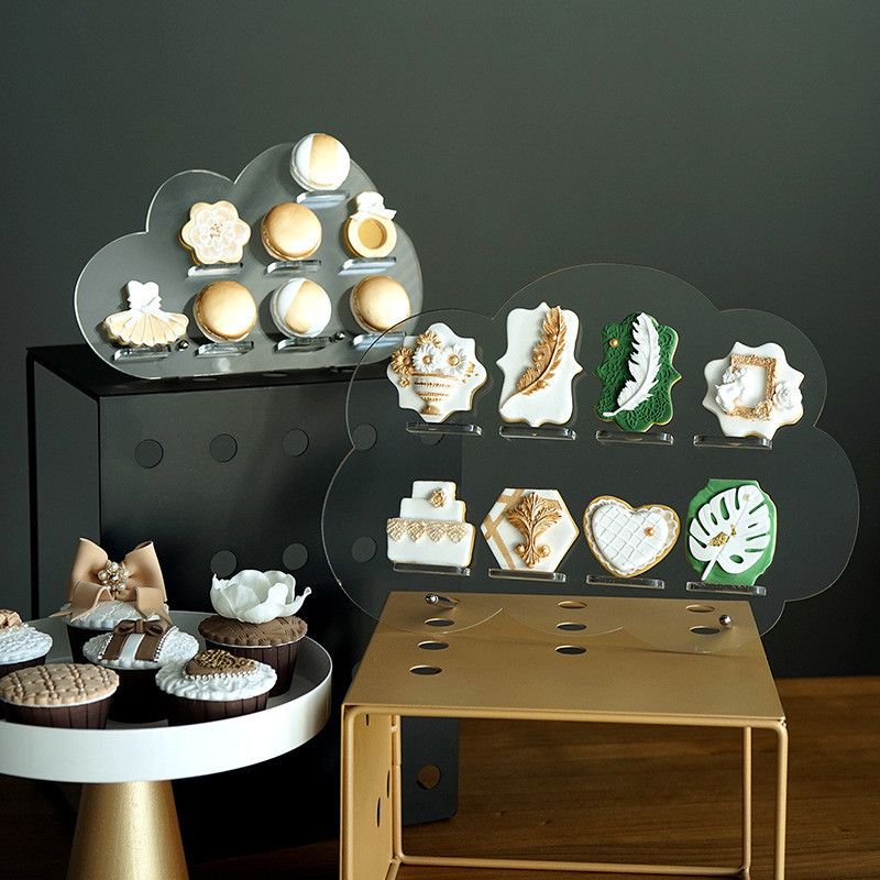 Stylish Cloud Cut Shape Acrylic POS Holders Display For DIY Craft Or Hair Accessories
