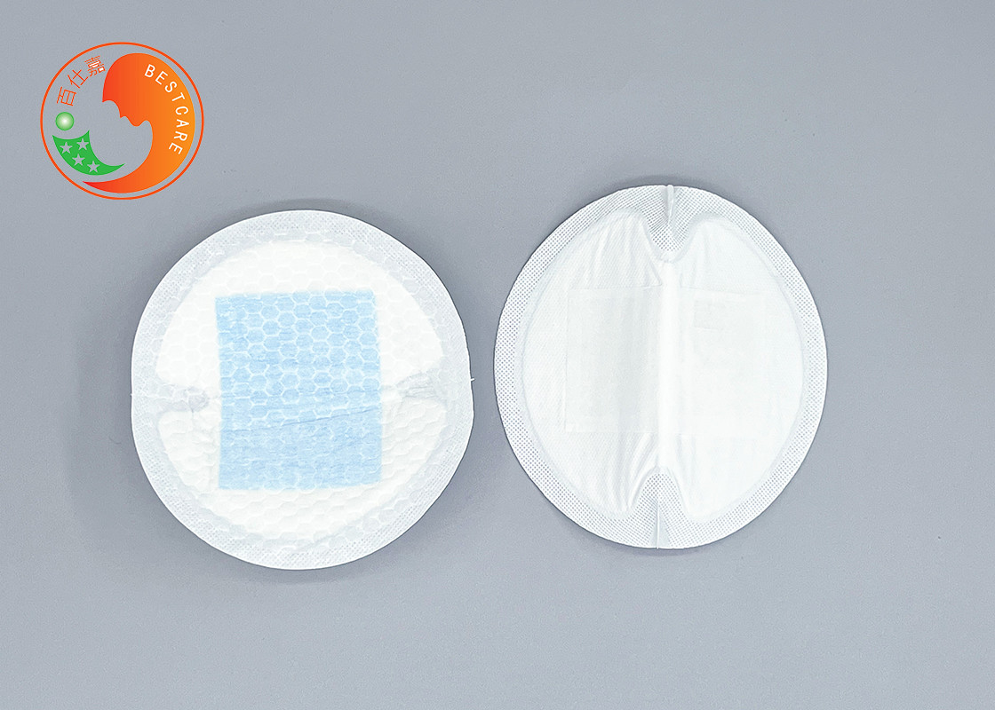 Blue Core Disposable Contoured Breast Pads Organic Material Speedly Spread Liquid