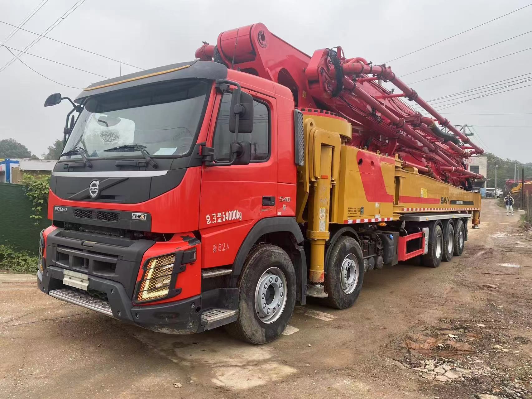 2021 Model Used Concrete Boom Pump 68m VOLVO Chassis Sany 1100 Working Hours