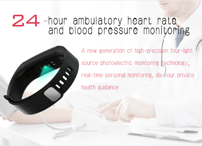 90mah Battery Capacity Smart Sport Watch Real Time Blood Pressure Monitoring