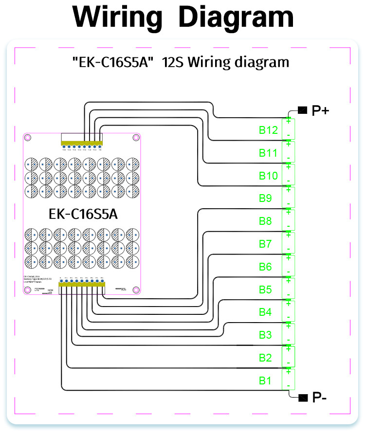 12S - 16S 5A Active Balancer BMS NCM LTO LPO LiFePo4 Lithium Battery Equalizer