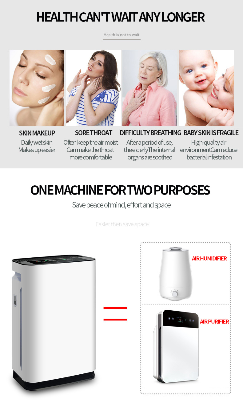 China Wholesale Household Negative Ion Air Purifier Hepa Filter Humidifier Air Purifier Home