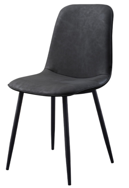 ODM Metal Fadeless Black Leather Dining Room Chairs For Restaurant