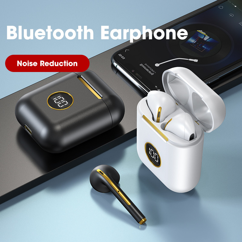 J18 Noise Cancelling Earphones TWS Bluetooth 5.1 Stereo Earbuds Headset
