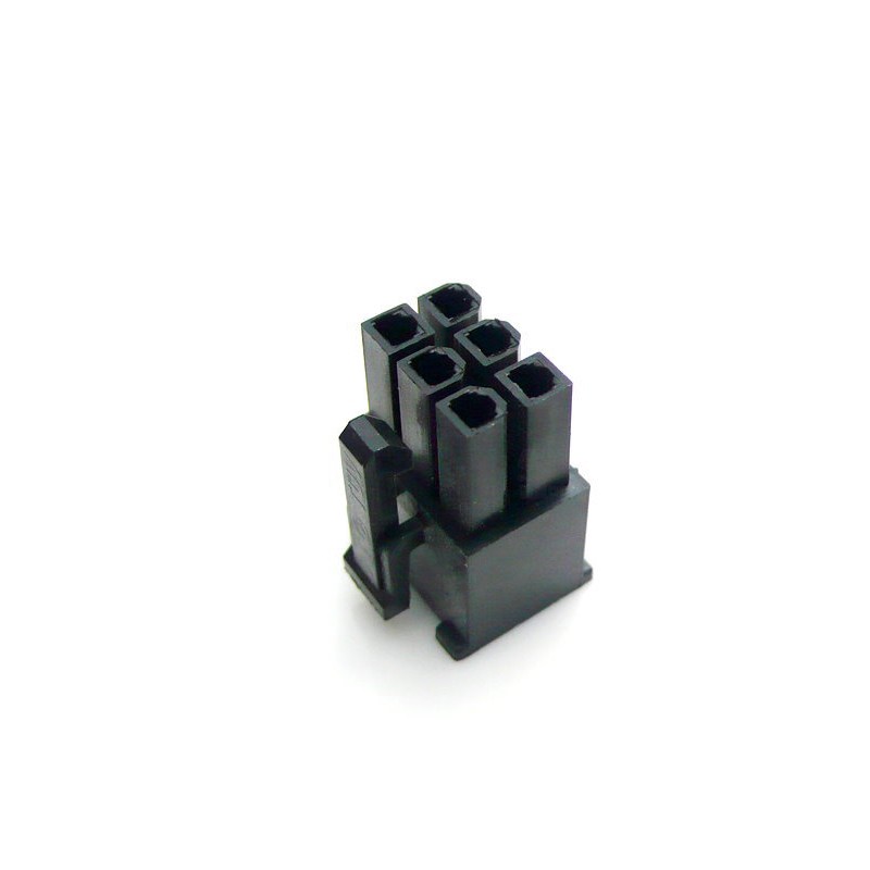 6 Pin Connector Male PCI-E Power Connector Black