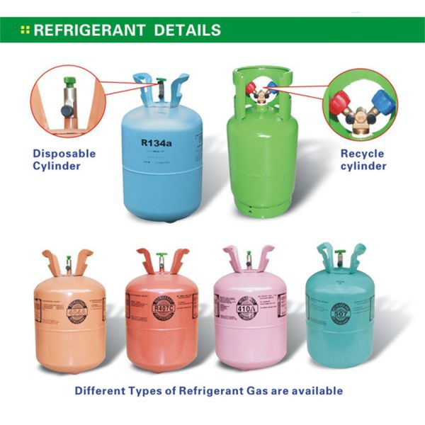 Odorless HFC Refrigerant Gas R407c Replacement Of R22 Gas