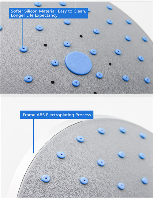 Grey Color Overhead Rainfall Shower Head For Shower Cabin / Steam Shower Room