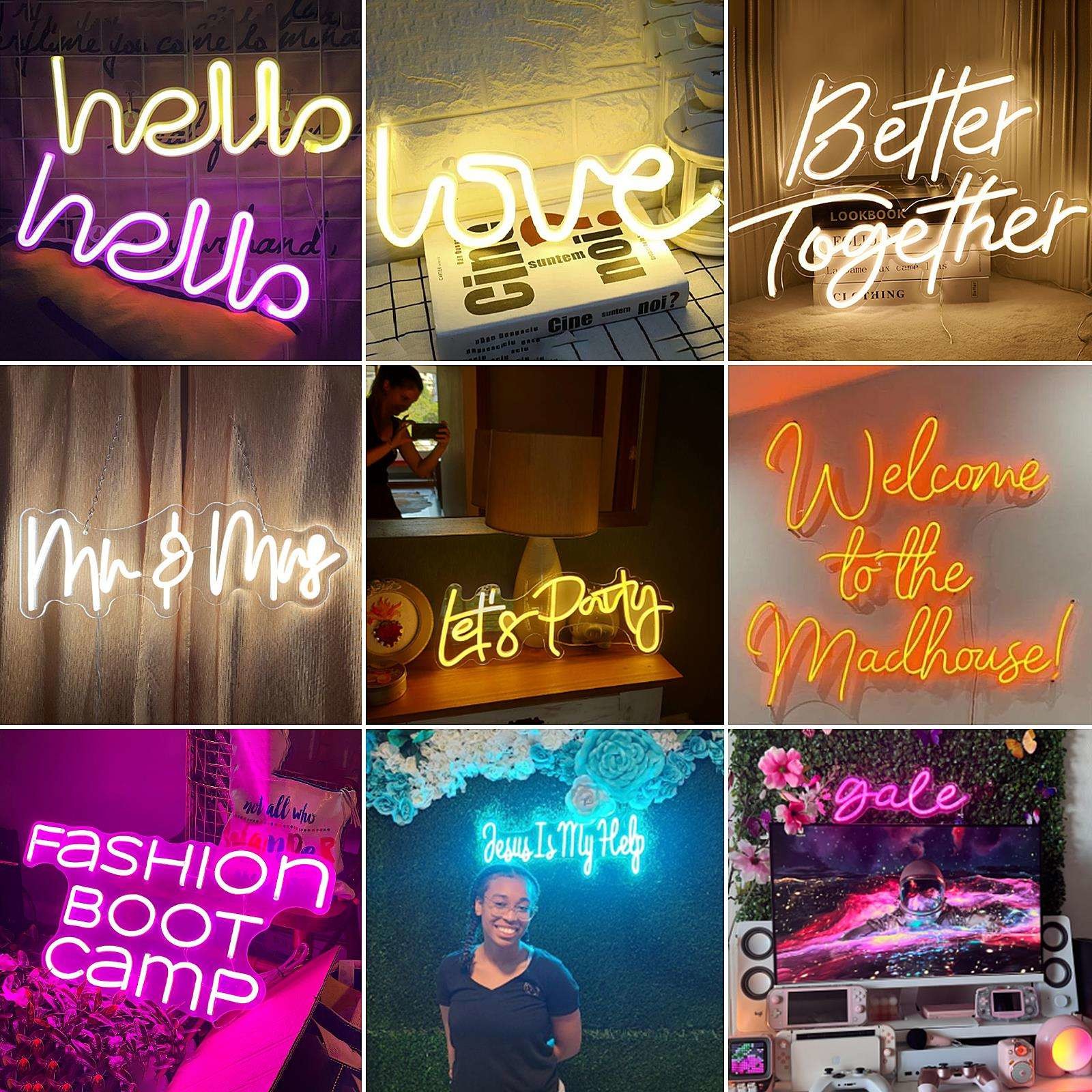 Custom LED Neon Light Happy Birthday Led Light Sign Letters For Party Home Decoration