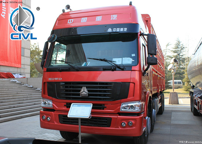 SINOTRUK HOWO A7 8x4 Box Stake Truck/Cargo Truck 336hp New Cargo Truck,Heavy Duty Flatbed Truck,Military Cargo Truck