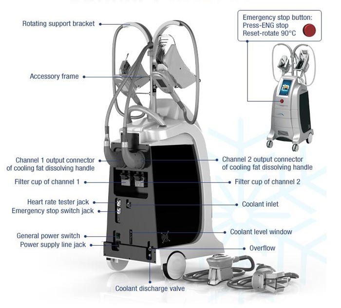 Fat Freeze Cooling Cryolipolysis Body Slimming Machine Supersonic Operation Systerm