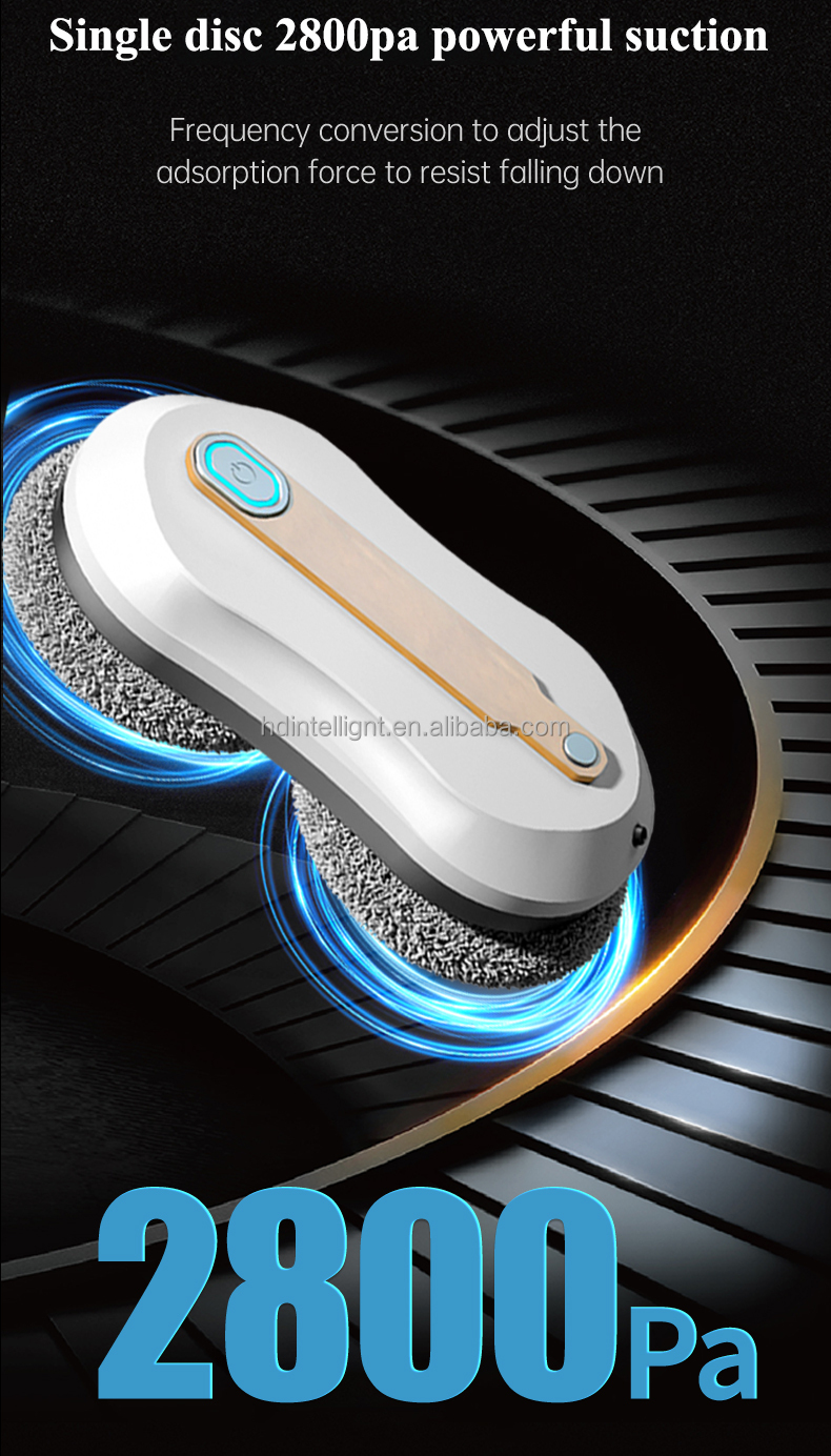 68mm Intelligent Window Cleaning Robot 70dB Mobile APP High Rise Window Cleaning Robot