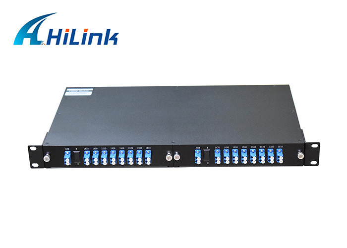 LGX Cassette Dual Fiber LC/UPC 1470nm-1610nm 8CH CWDM Mux Demux 2 Slots in 1U Rack Mount