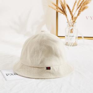 Buy cheap Winter Unisex Terry Cloth Soft Fabric Bucket Hat Cream Color product