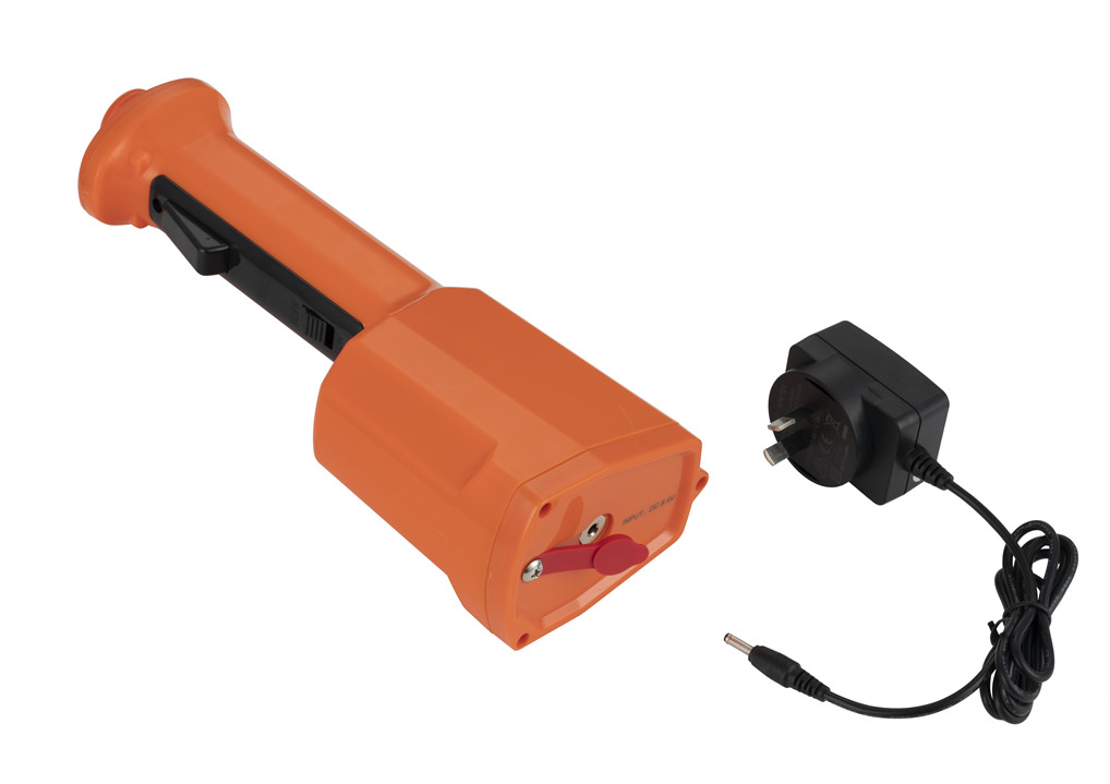 Orange Electric Cattle Prod Pig Prodder 10000V 58cm ABS With Rubber Grip