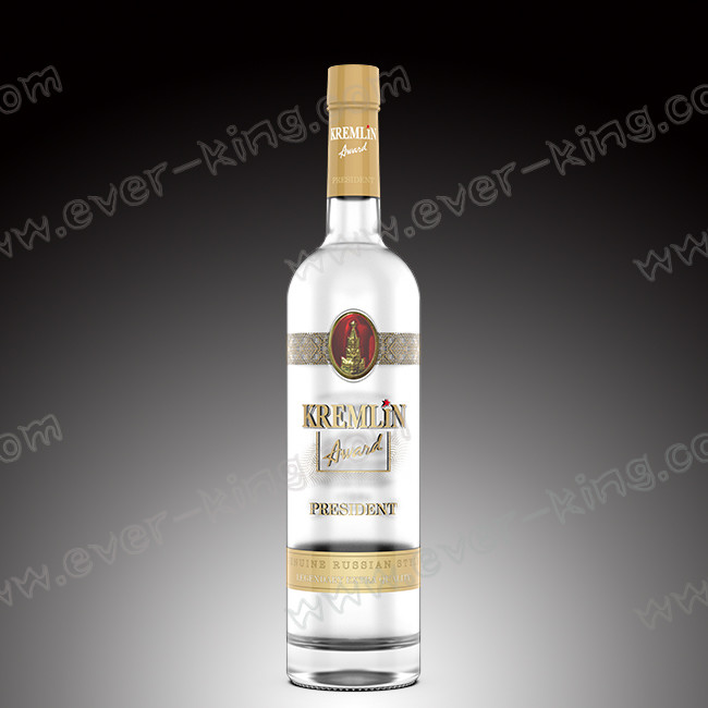 Frosted Flint Glass Bottle 750ML For Vodka Liquor