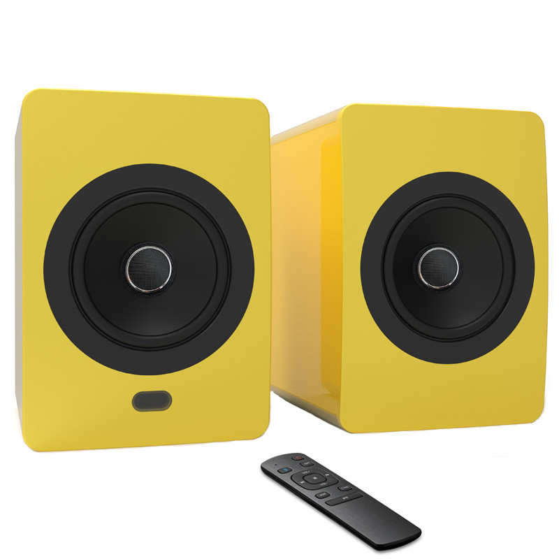 Wood TWS Bookshelf Bluetooth Speakers Portable True Wireless Speakers 200W RMS