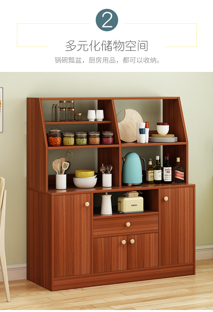 Detachable Solid 1.2m Height Wooden Storage Shelves For Kitchen