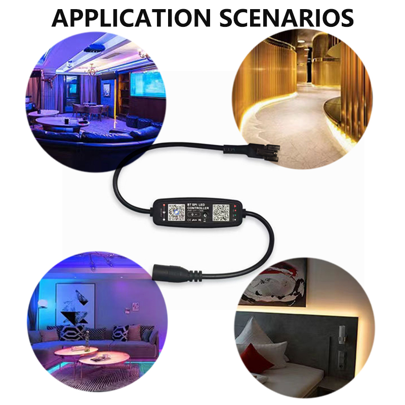 Mini USB 5V LED Strip Controller , Pixel LED Light Controller Bluetooth With RF Remote