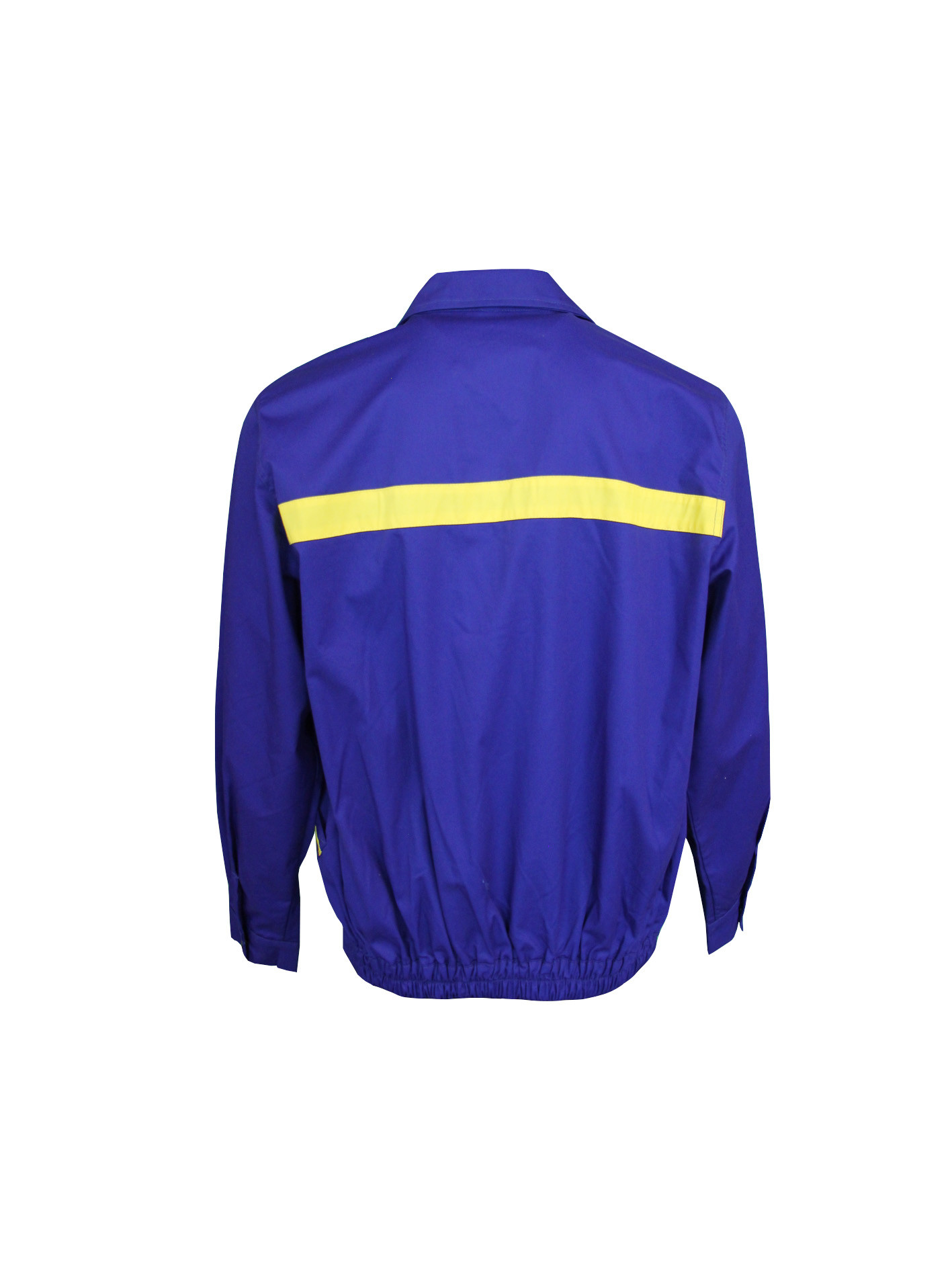 240 GSM Blue Contrast Yellow Workwear Jacket 65% Polyester 35% Cotton Twill 3/1